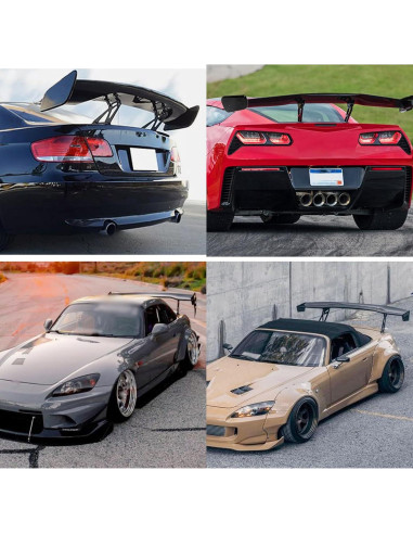 Alerón Trasero GT DEERMOTO 145 cm Negro Brillante Universal