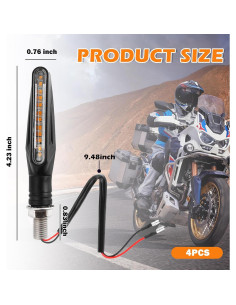 Señales de Giro LED YGDMD para Motocicleta 12V Amarillo 2
