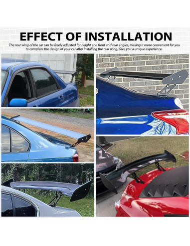 Alerón Trasero GT DEERMOTO 145 cm Negro Brillante Universal