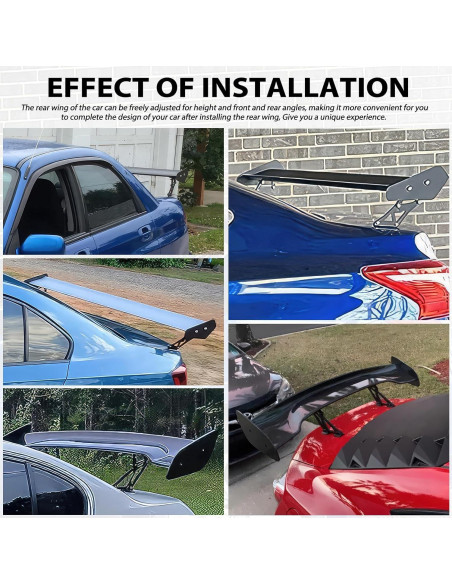 Alerón Trasero GT DEERMOTO 145 cm Negro Brillante Universal