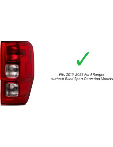 Luces Traseras LED AKKON para Ford Ranger 2019-2023 Rojas