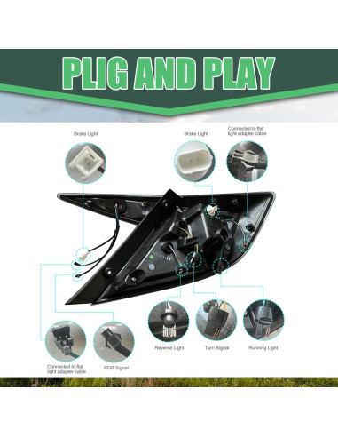 Luces Traseras LED RGB Letsdate para Honda Civic Sedan 2016-2021