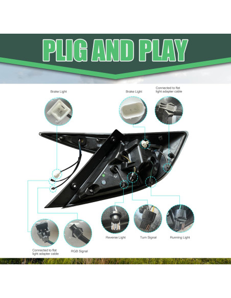 Luces Traseras LED RGB Letsdate para Honda Civic Sedan 2016-2021