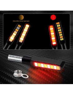 Luces de Giro LED iFunyLED 12V Rojo y Ámbar para Motocicleta 2