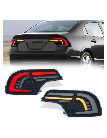 Luces Traseras Ahumadas Tluuze para Honda Civic 2006-2011