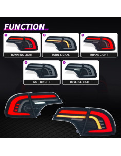 Luces Traseras Ahumadas Tluuze para Honda Civic 2006-2011 2