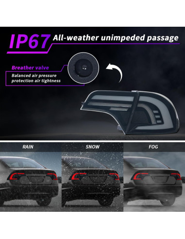 Luces Traseras Ahumadas Tluuze para Honda Civic 2006-2011