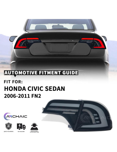 Luces Traseras Ahumadas Tluuze para Honda Civic 2006-2011
