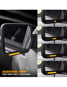 Luces de Giro LED Secuenciales RUXIFEY para Ford F150/Expedition 2