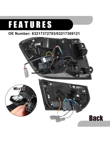 Luces Traseras OLED Partuto para BMW Serie 3 M3 F30 F35 F80 2013-2018