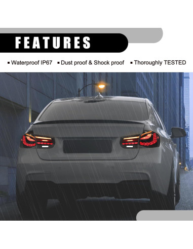 Luces Traseras OLED Partuto para BMW Serie 3 M3 F30 F35 F80 2013-2018
