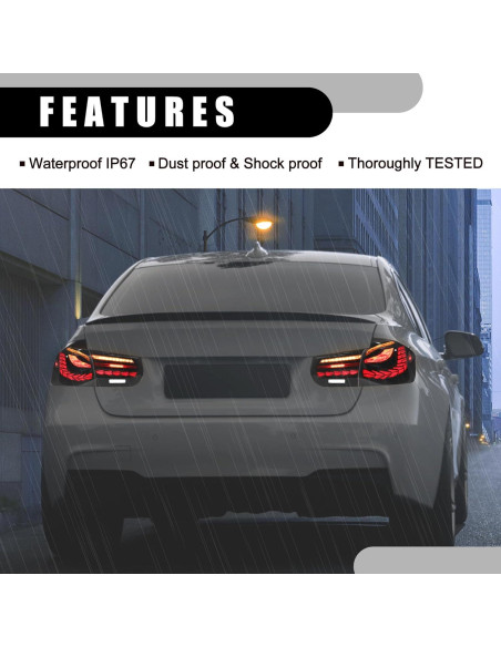 Luces Traseras OLED Partuto para BMW Serie 3 M3 F30 F35 F80 2013-2018