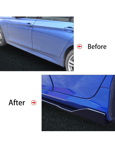 Extensiones de Paneles Laterales POSENG 220 cm para Autos