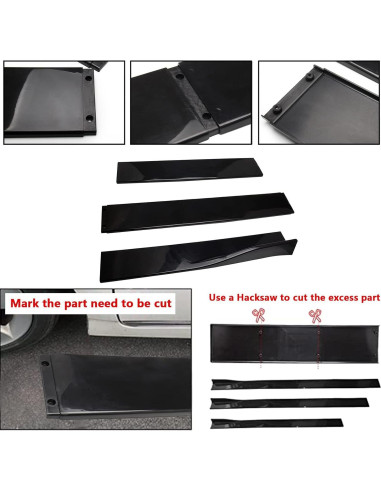 Extensiones de Paneles Laterales POSENG 220 cm para Autos