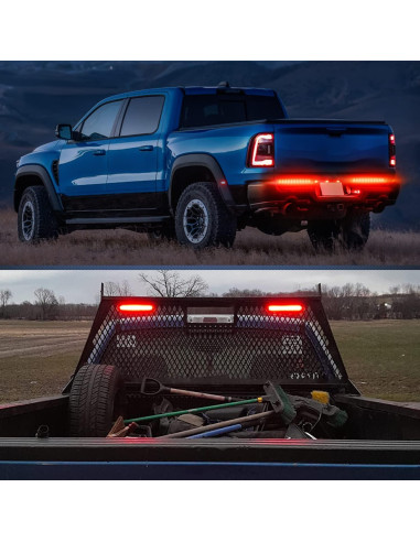 Barra de Luz LED Nilight 10 Pulgadas Rojo 15 LEDs IP67