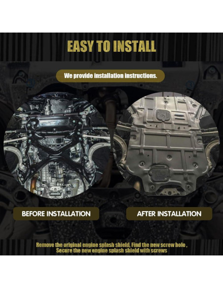 Protector de Salpicaduras del Motor Gorzizen para Audi A4 A5 2017-2024