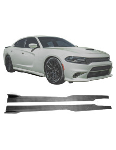 Faldones Laterales KUAFU para Dodge Charger 2015-2023 Fibra de Carbono