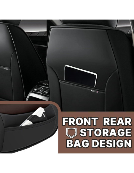 Fundas de Asiento UEO para Toyota Tacoma 2005-2025, Cuero Impermeable