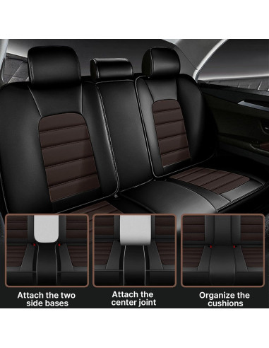 Fundas de Asiento UEO para Toyota Tacoma 2005-2025, Cuero Impermeable