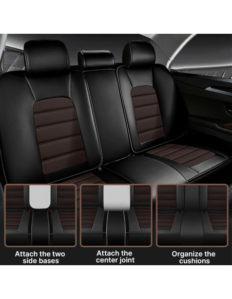 Fundas de Asiento UEO para Toyota Tacoma 2005-2025, Cuero Impermeable