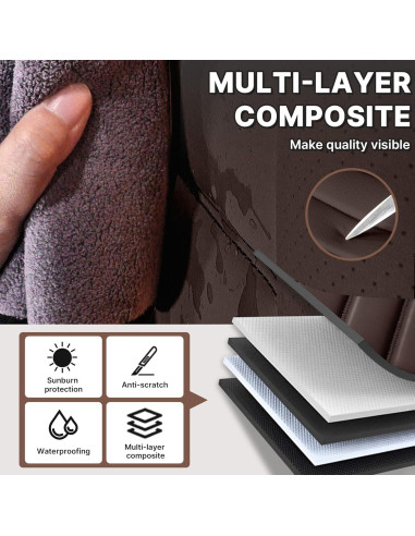 Fundas de Asiento UEO para Toyota Tacoma 2005-2025, Cuero Impermeable