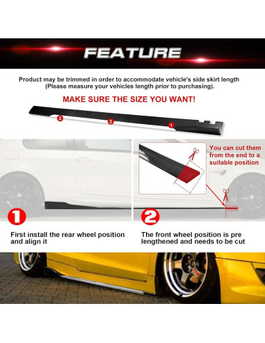Faldones Laterales Inferiores Xotic Tech 200 cm Fibra Carbono
