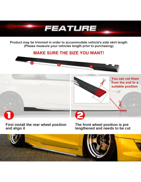 Faldones Laterales Inferiores Xotic Tech 200 cm Fibra Carbono