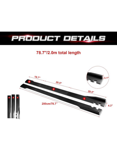 Faldones Laterales Inferiores Xotic Tech 200 cm Fibra Carbono