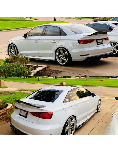 Ala Trasera STSEV01 para Audi A3 S3 RS3 2014-2020 Negro Brillante