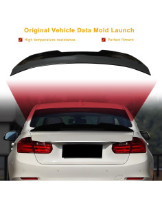 Alerón Trasero KHK E92 Negro Brillante ABS para BMW E92 2006-2013 2