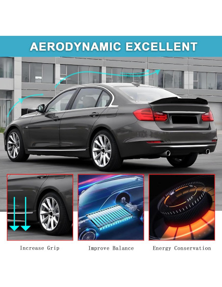 Alerón Trasero KHK E92 Negro Brillante ABS para BMW E92 2006-2013