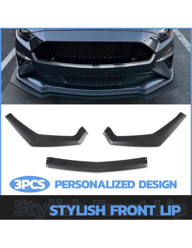 Juego de 3 Spoilers Labio Frontal KEEPDSGN para Ford Mustang 2018-2022