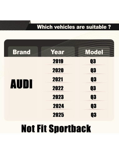 Alerón trasero STSEV01 para Audi Q3 F3 2019-2025 S Line