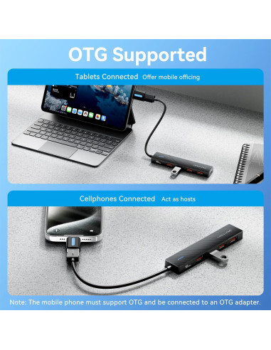 Hub USB 3.2 VENTION 4 Puertos 10Gbps Compacto