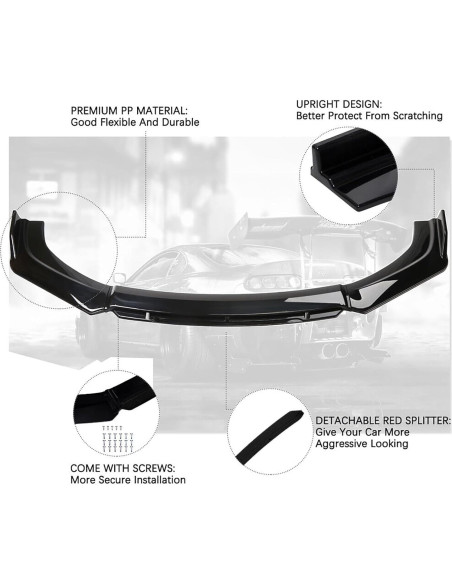 Labio de Parachoques Delantero Universal DREAMOTOR 4 Piezas