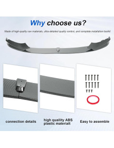 Lip Spoiler Frontal KHK para BMW Serie 4 F32 F33 F36 2014-2020 2