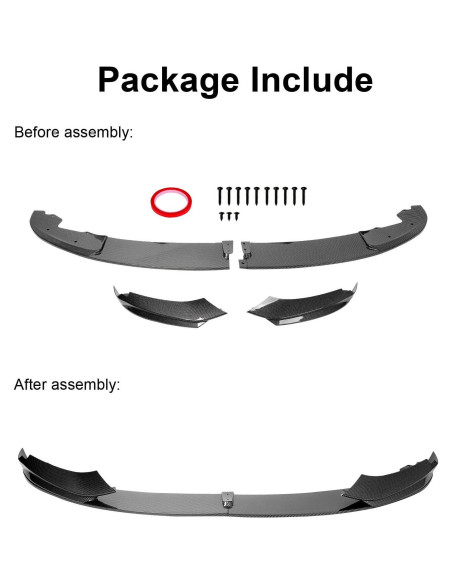 Lip Spoiler Frontal KHK para BMW Serie 4 F32 F33 F36 2014-2020