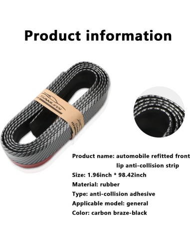 Lip de Parachoques Frontal Yonput 2.5M Fibra de Carbono Negro