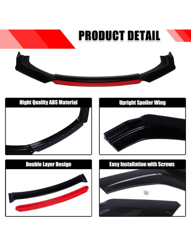 Kit de 4 Spoilers de Labio Frontal Universal DREAMOTOR