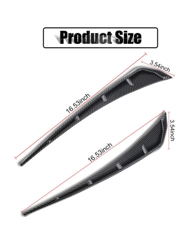 Ventilaciones Laterales de Guardabarros Miytsya 2 PCS ABS Carbono