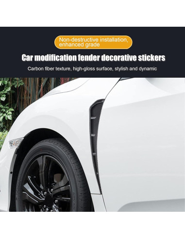 Ventilaciones Laterales de Guardabarros Miytsya 2 PCS ABS Carbono