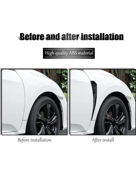 Ventilaciones Laterales de Guardabarros Miytsya 2 PCS ABS Carbono