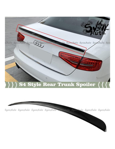 Alerón Trasero Estilo S4 Audi A4 Sedan 2013-2016 Negro Brillante