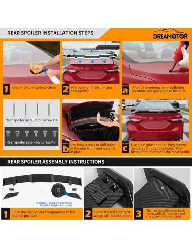 Alerón Trasero Universal DREAMOTOR 145 cm para Toyota y Honda