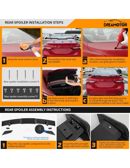 Alerón Trasero Universal DREAMOTOR 145 cm para Toyota y Honda