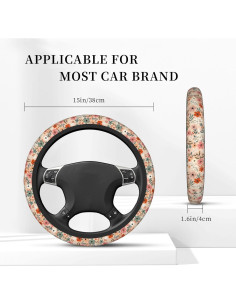 Cubierta de Volante Floral Retro Paloma FJyuanqi 38-39 cm Antideslizante 2