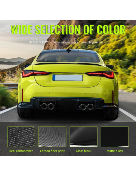 Alerón trasero HYPER GLORY para BMW E46 2000-2006 fibra carbono
