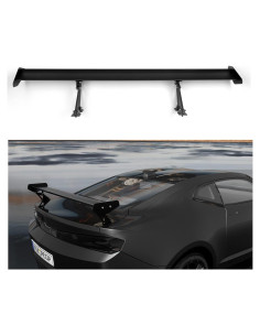 Alerón Trasero Ajustable Areyourshop 135CM Aluminio Negro