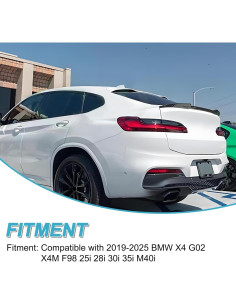 Alerón Trasero KHK G02 Negro Brillante para BMW X4 2018-2025 2