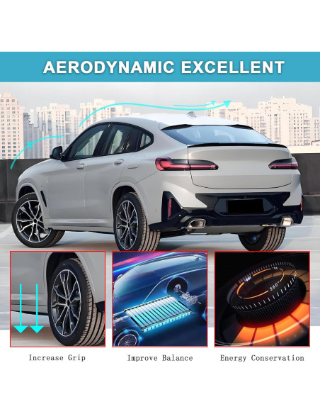 Alerón Trasero KHK G02 Negro Brillante para BMW X4 2018-2025